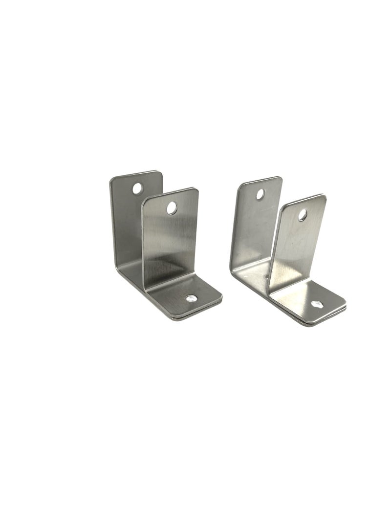 Harris Hardware TP15239 Stamped Steel Pilaster Pack for 1-1/4 in. Post  2 One-Ear Brackets and One Way Fasteners - Image 2